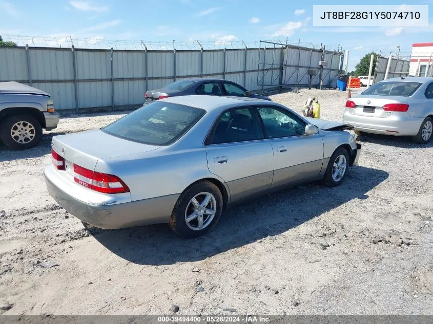 2000 Lexus Es 300 VIN: JT8BF28G1Y5074710 Lot: 39494400