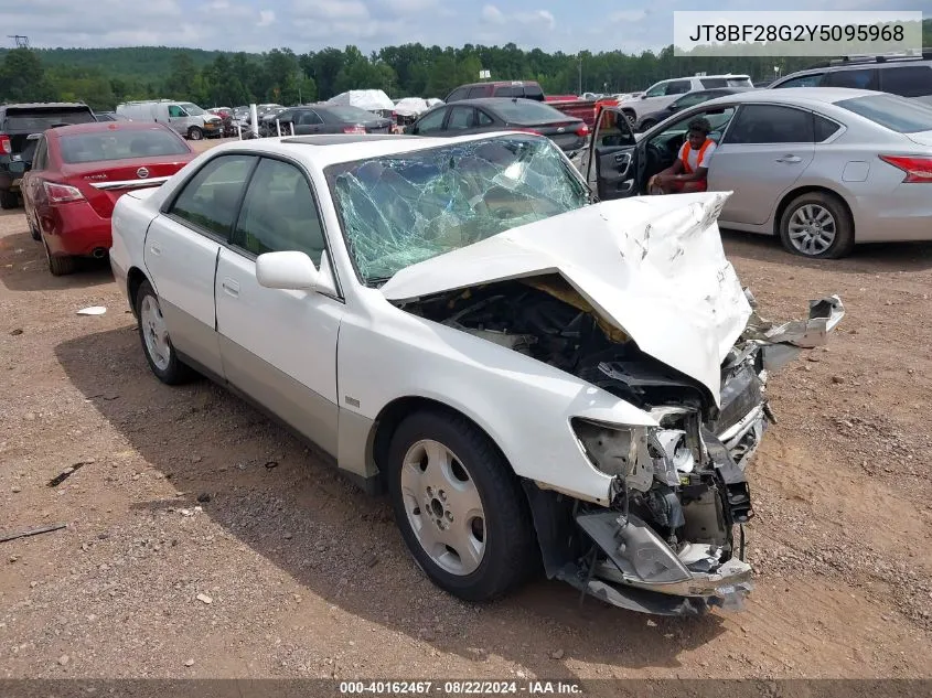 2000 Lexus Es 300 VIN: JT8BF28G2Y5095968 Lot: 40162467