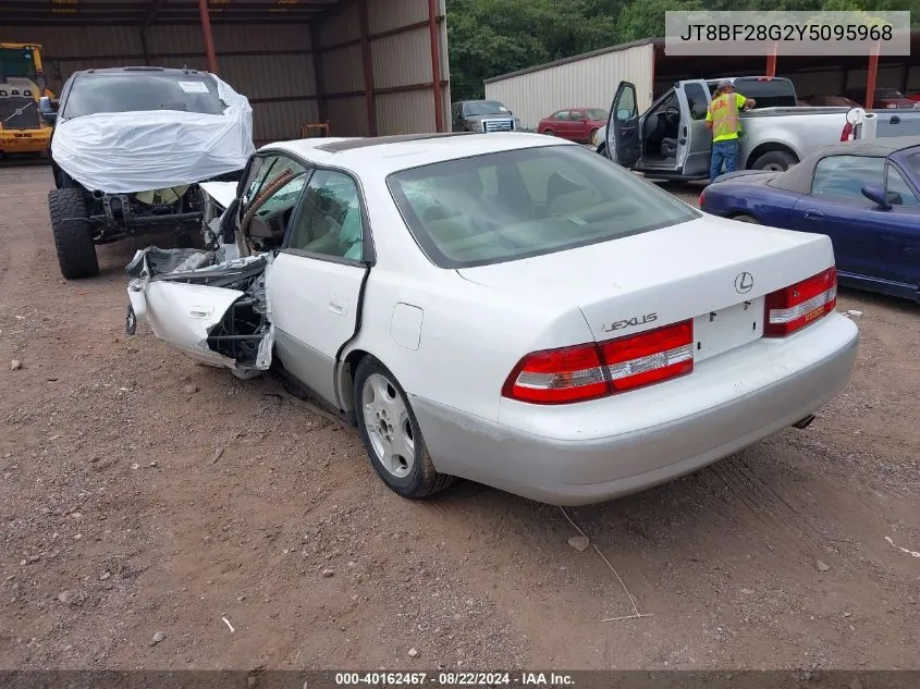 2000 Lexus Es 300 VIN: JT8BF28G2Y5095968 Lot: 40162467