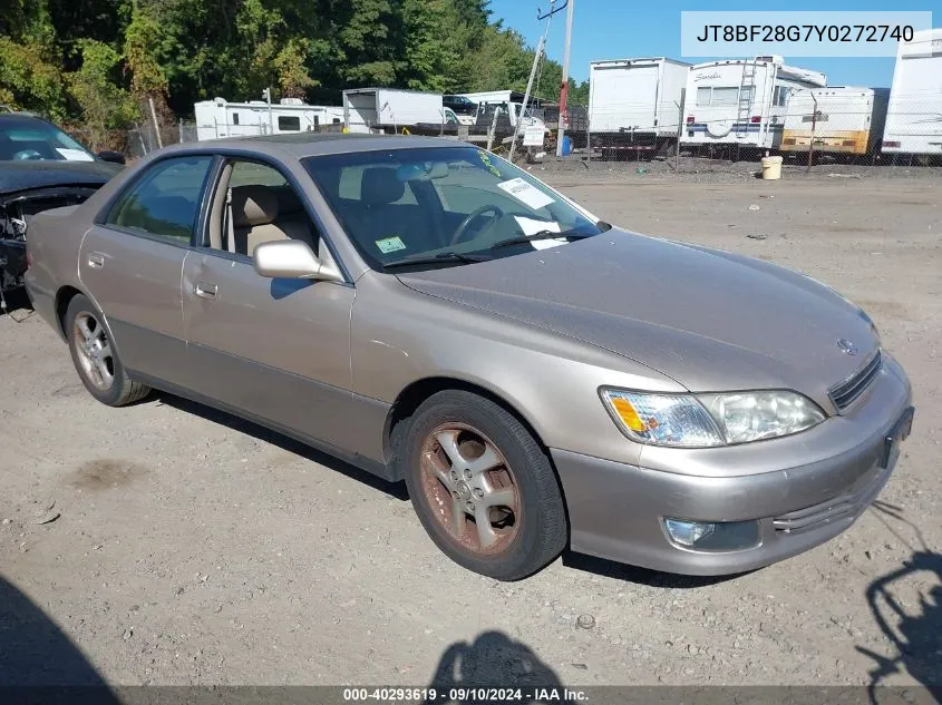 2000 Lexus Es 300 VIN: JT8BF28G7Y0272740 Lot: 40293619