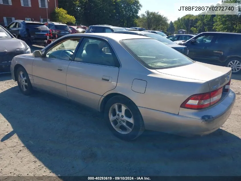 2000 Lexus Es 300 VIN: JT8BF28G7Y0272740 Lot: 40293619