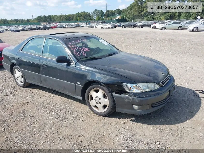 2000 Lexus Es 300 VIN: JT8BF28G6Y0278657 Lot: 40351389