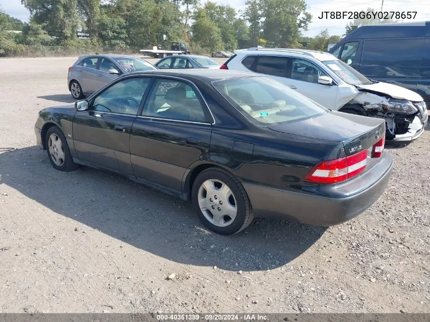 2000 Lexus Es 300 VIN: JT8BF28G6Y0278657 Lot: 40351389