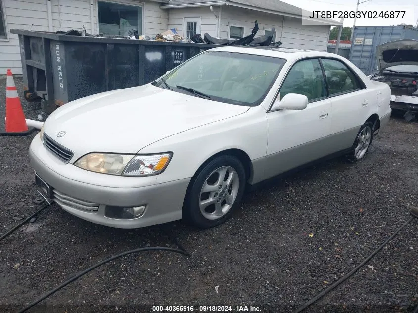 2000 Lexus Es 300 VIN: JT8BF28G3Y0246877 Lot: 40365916