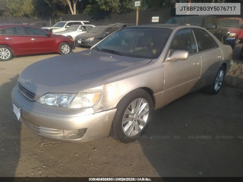 2000 Lexus Es 300 VIN: JT8BF28G3Y5076717 Lot: 40432493