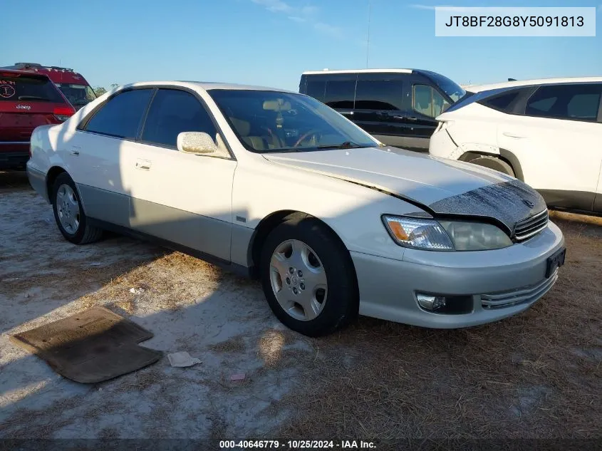 2000 Lexus Es 300 VIN: JT8BF28G8Y5091813 Lot: 40646779