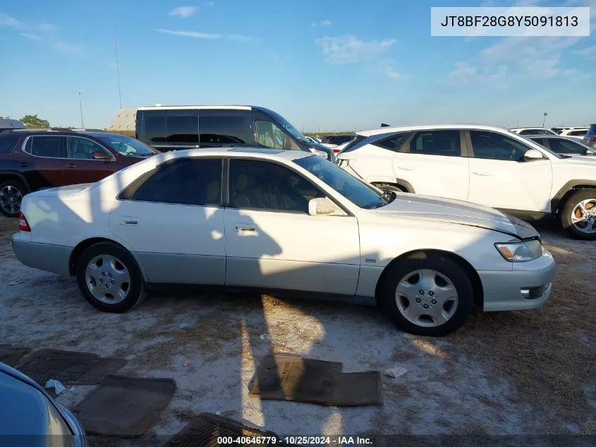 2000 Lexus Es 300 VIN: JT8BF28G8Y5091813 Lot: 40646779