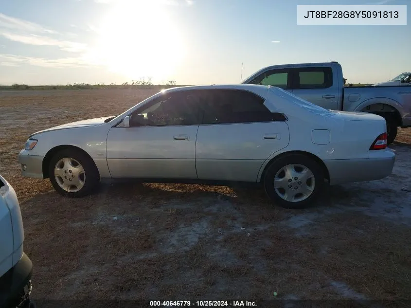 2000 Lexus Es 300 VIN: JT8BF28G8Y5091813 Lot: 40646779