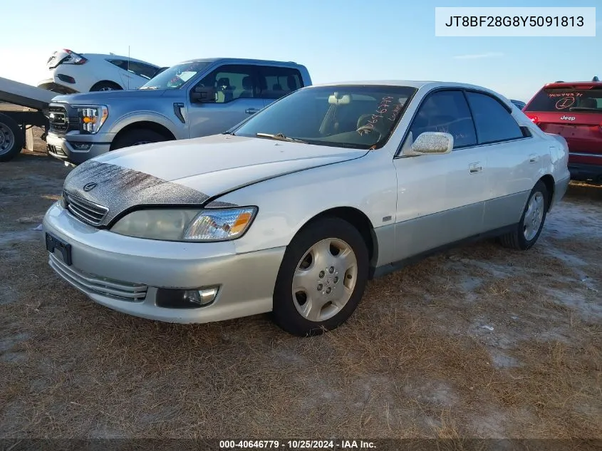 2000 Lexus Es 300 VIN: JT8BF28G8Y5091813 Lot: 40646779