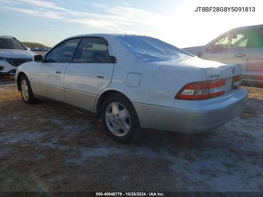 2000 Lexus Es 300 VIN: JT8BF28G8Y5091813 Lot: 40646779