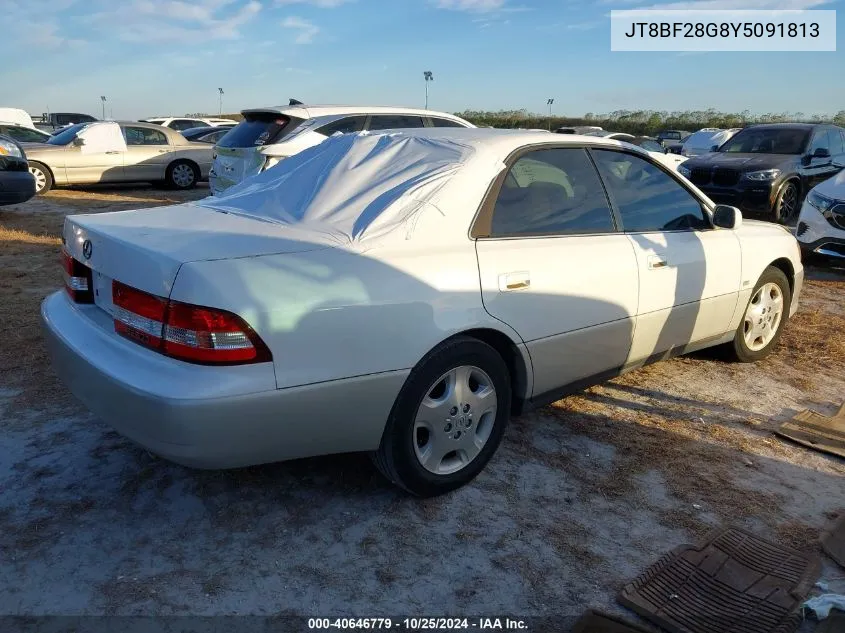 2000 Lexus Es 300 VIN: JT8BF28G8Y5091813 Lot: 40646779