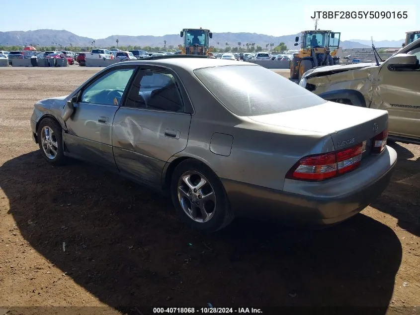 2000 Lexus Es 300 VIN: JT8BF28G5Y5090165 Lot: 40718068