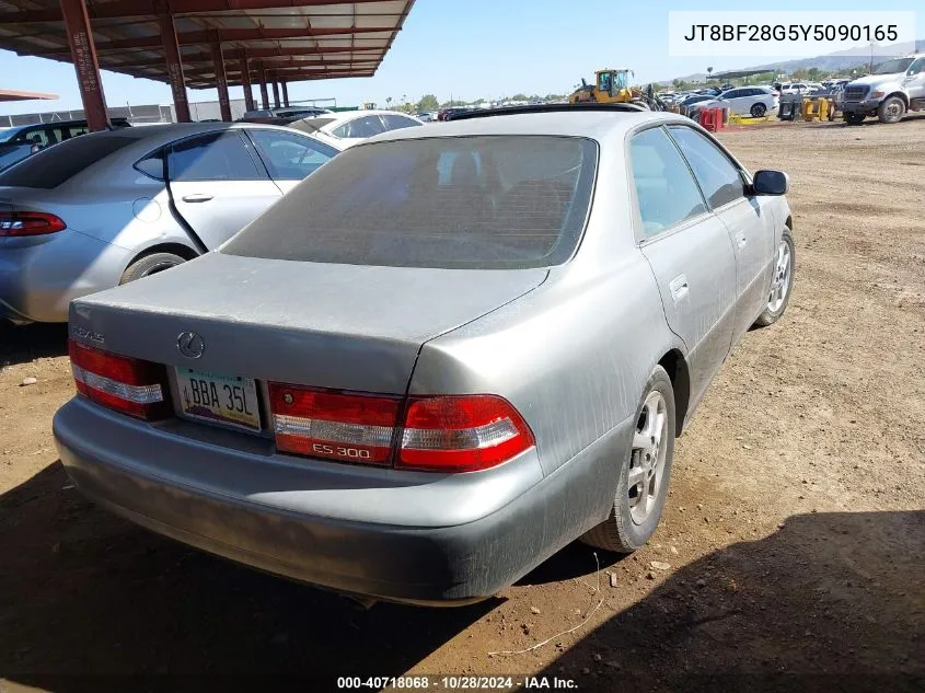 2000 Lexus Es 300 VIN: JT8BF28G5Y5090165 Lot: 40718068