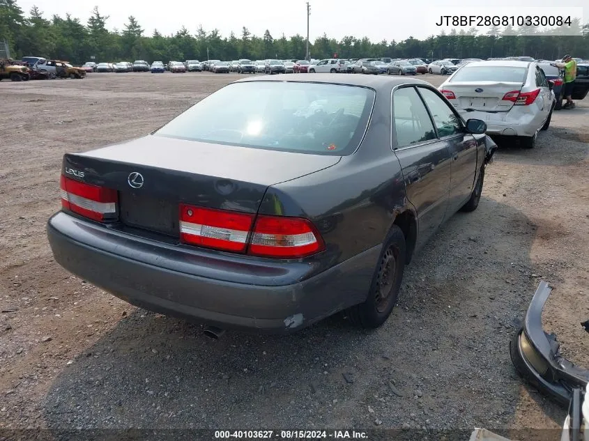 2001 Lexus Es 300 VIN: JT8BF28G810330084 Lot: 40103627