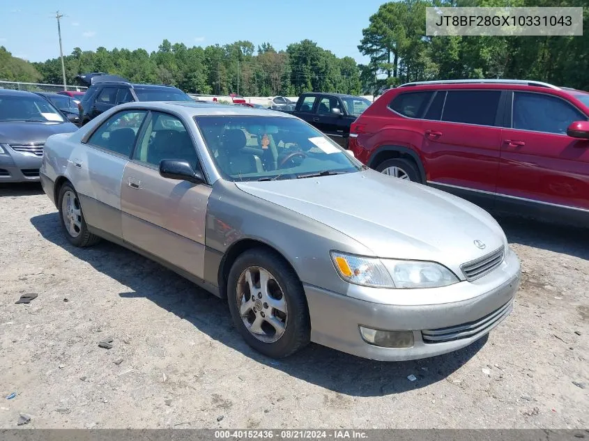 2001 Lexus Es 300 VIN: JT8BF28GX10331043 Lot: 40152436