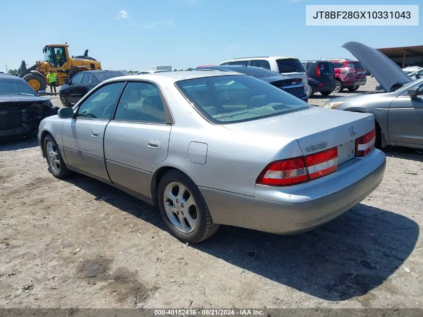 2001 Lexus Es 300 VIN: JT8BF28GX10331043 Lot: 40152436