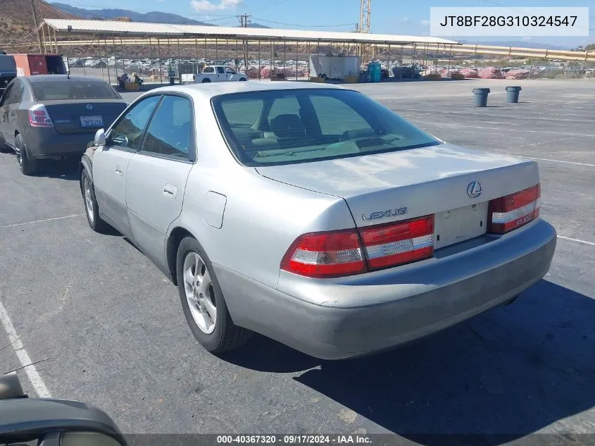 2001 Lexus Es 300 VIN: JT8BF28G310324547 Lot: 40367320