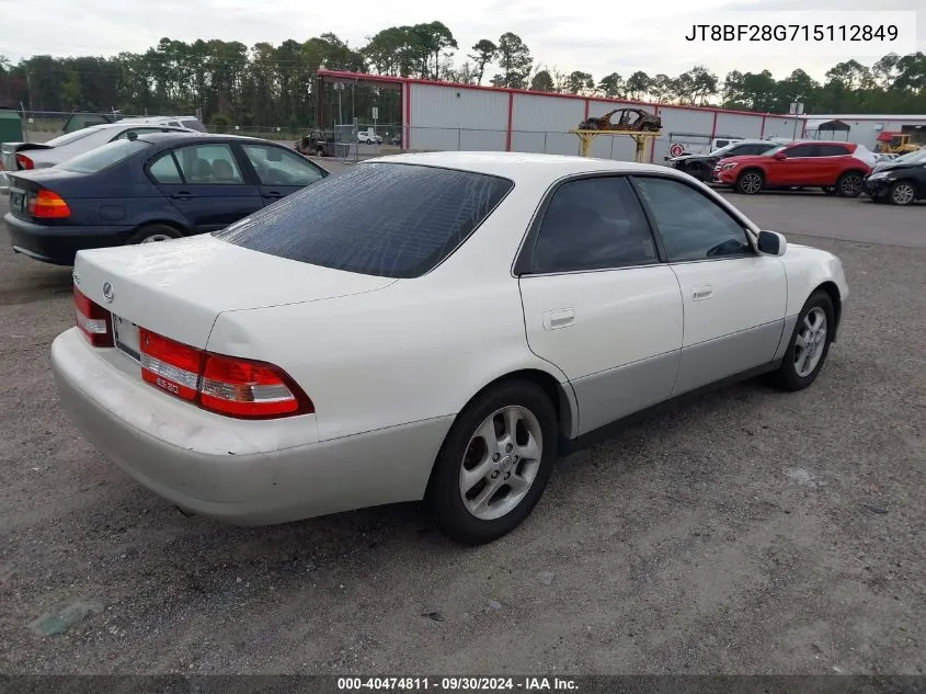 2001 Lexus Es 300 300 VIN: JT8BF28G715112849 Lot: 40474811