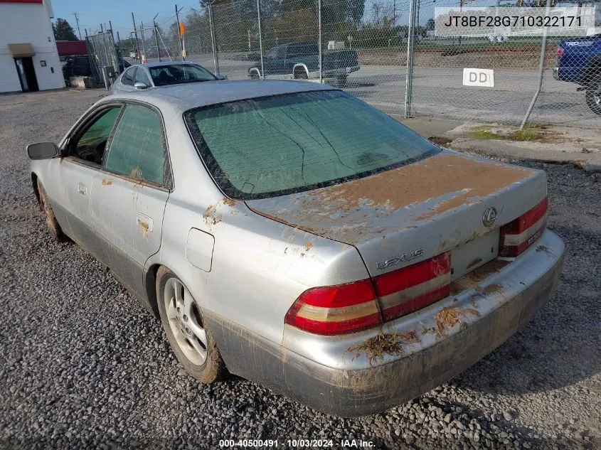 2001 Lexus Es 300 VIN: JT8BF28G710322171 Lot: 40500491