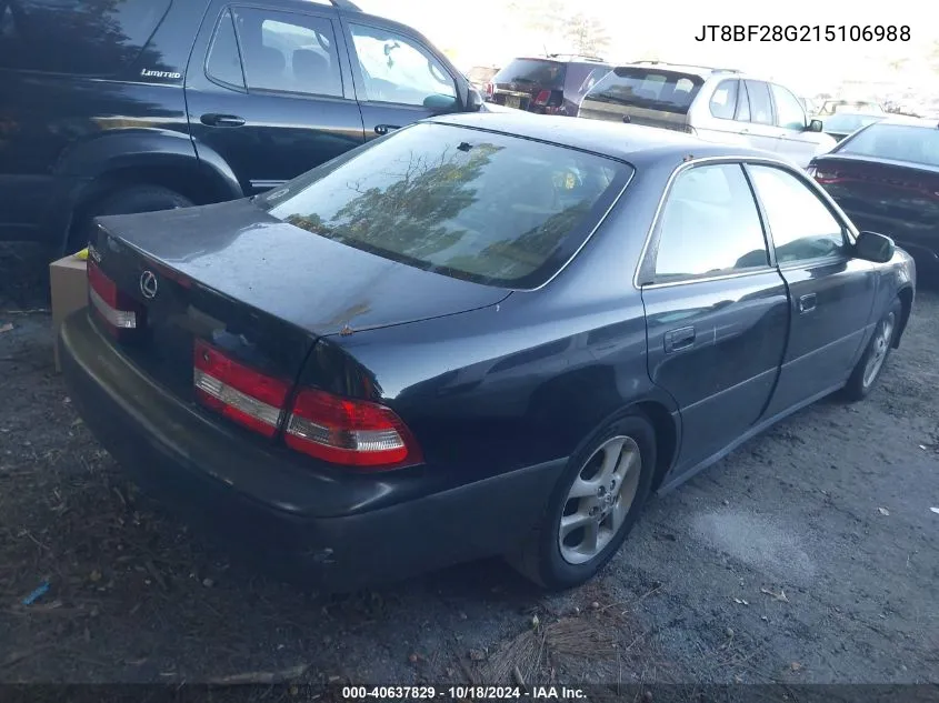 2001 Lexus Es 300 VIN: JT8BF28G215106988 Lot: 40637829