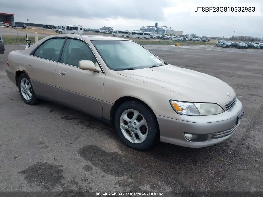 2001 Lexus Es 300 VIN: JT8BF28G810332983 Lot: 40754589