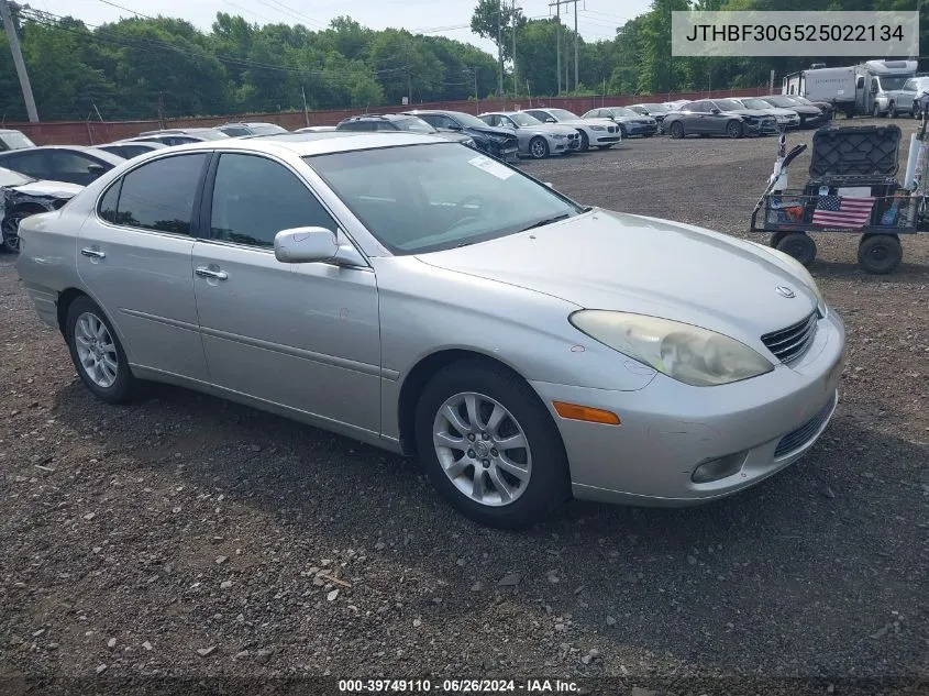 2002 Lexus Es 300 VIN: JTHBF30G525022134 Lot: 39749110