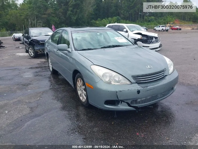 2002 Lexus Es 300 VIN: JTHBF30G320075976 Lot: 40132899