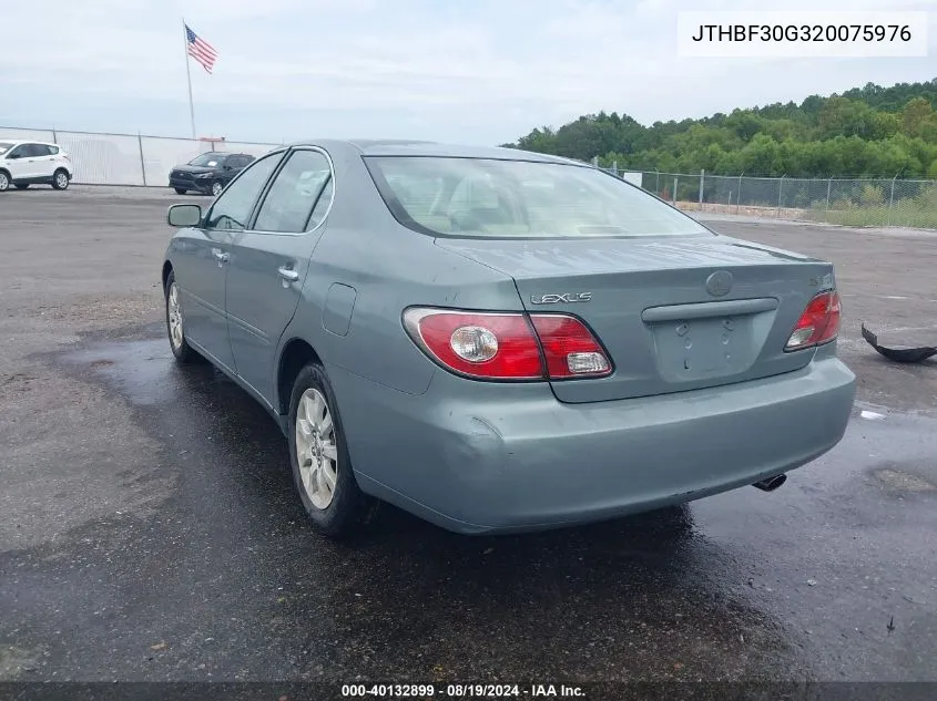 2002 Lexus Es 300 VIN: JTHBF30G320075976 Lot: 40132899