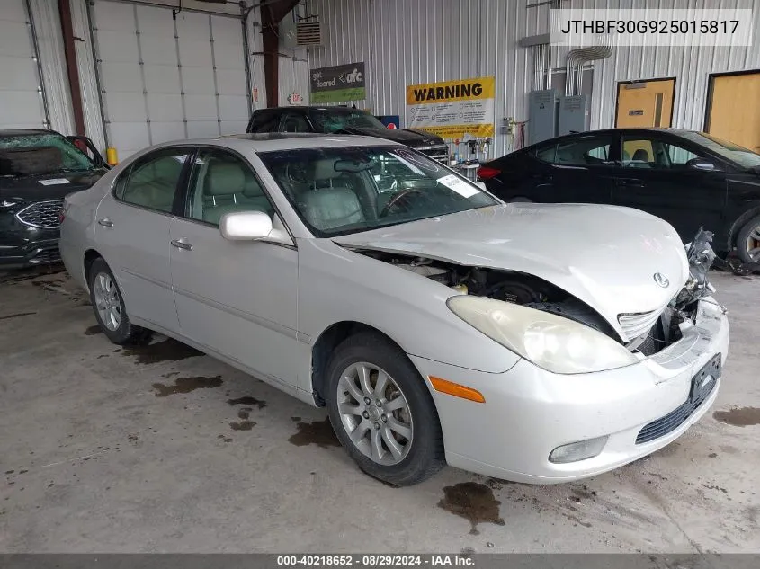 JTHBF30G925015817 2002 Lexus Es 300