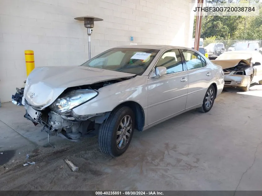 2002 Lexus Es 300 VIN: JTHBF30G720038784 Lot: 40235851