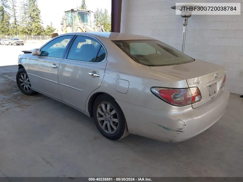 2002 Lexus Es 300 VIN: JTHBF30G720038784 Lot: 40235851