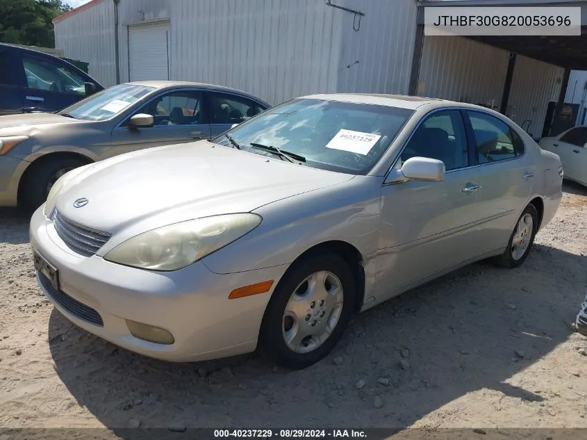 2002 Lexus Es 300 Base (A4) VIN: JTHBF30G820053696 Lot: 40237229