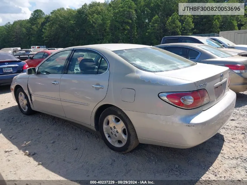 2002 Lexus Es 300 Base (A4) VIN: JTHBF30G820053696 Lot: 40237229