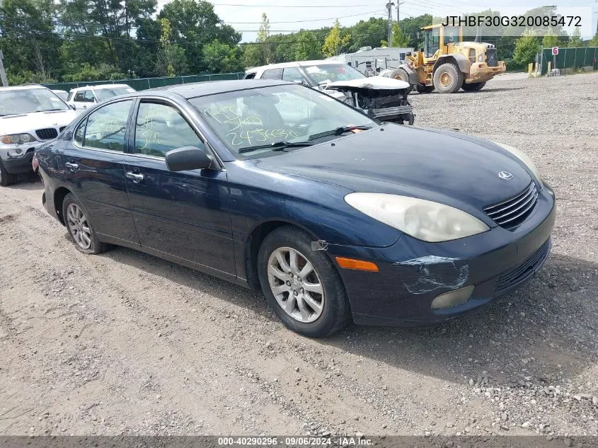 2002 Lexus Es 300 VIN: JTHBF30G320085472 Lot: 40290296