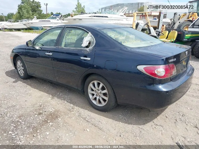 2002 Lexus Es 300 VIN: JTHBF30G320085472 Lot: 40290296