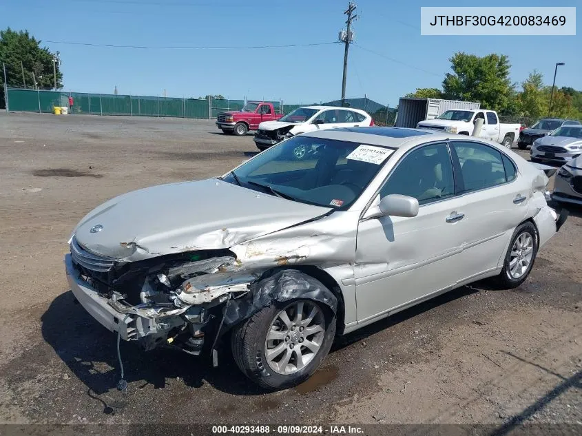 2002 Lexus Es 300 VIN: JTHBF30G420083469 Lot: 40293488