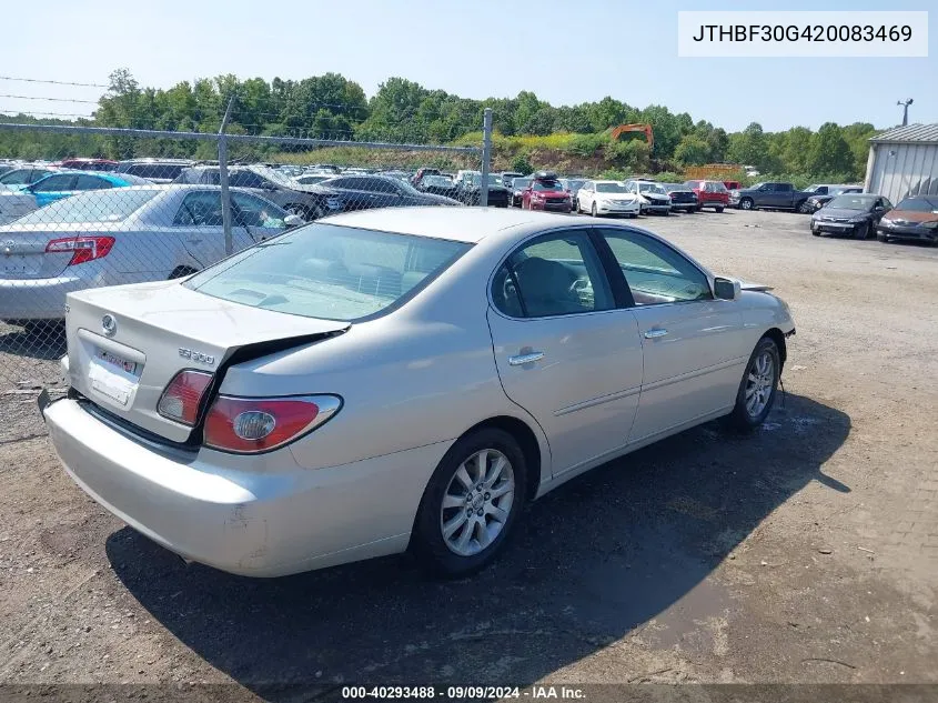 2002 Lexus Es 300 VIN: JTHBF30G420083469 Lot: 40293488