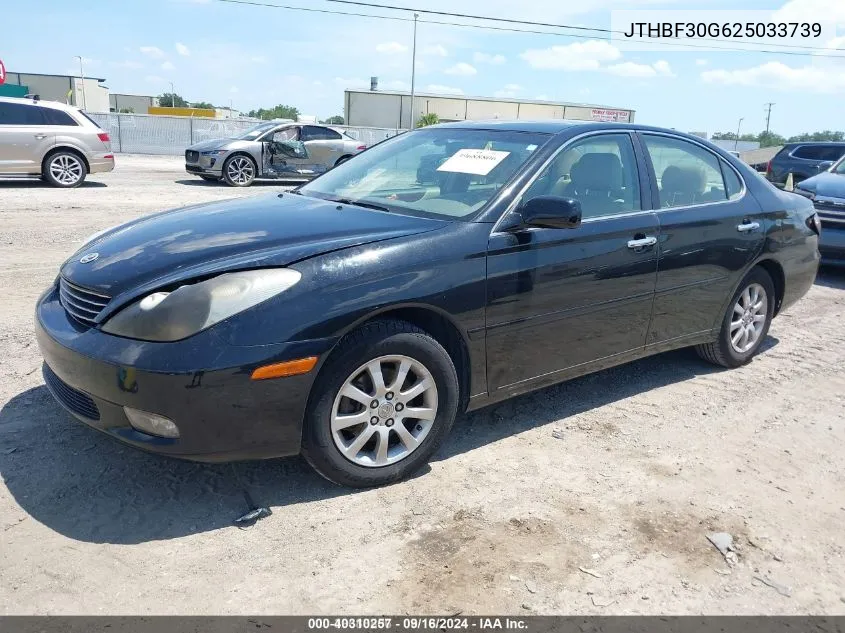 2002 Lexus Es 300 VIN: JTHBF30G625033739 Lot: 40310257