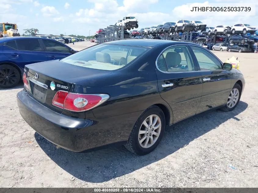 2002 Lexus Es 300 VIN: JTHBF30G625033739 Lot: 40310257