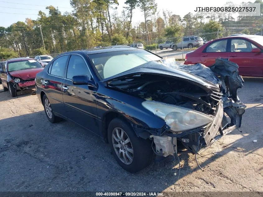 2002 Lexus Es 300 VIN: JTHBF30G825027537 Lot: 40398947