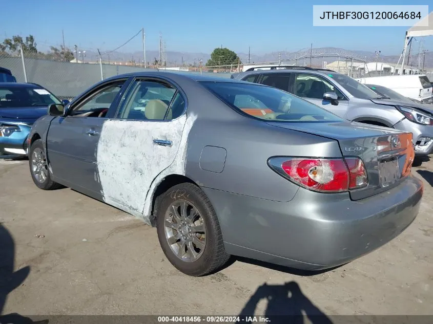 2002 Lexus Es 300 VIN: JTHBF30G120064684 Lot: 40418456