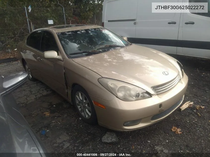 2002 Lexus Es 300 300 VIN: JTHBF30G625022272 Lot: 40441006