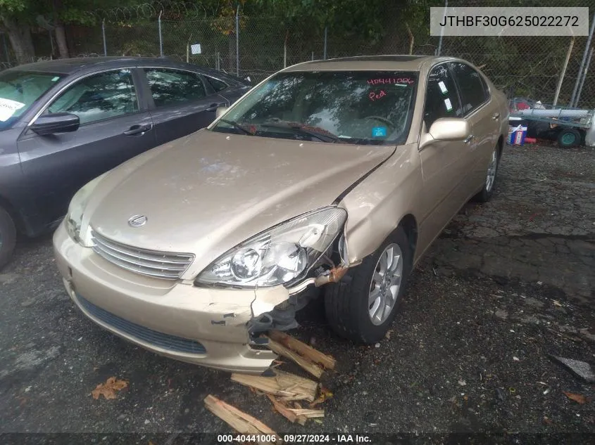 2002 Lexus Es 300 300 VIN: JTHBF30G625022272 Lot: 40441006