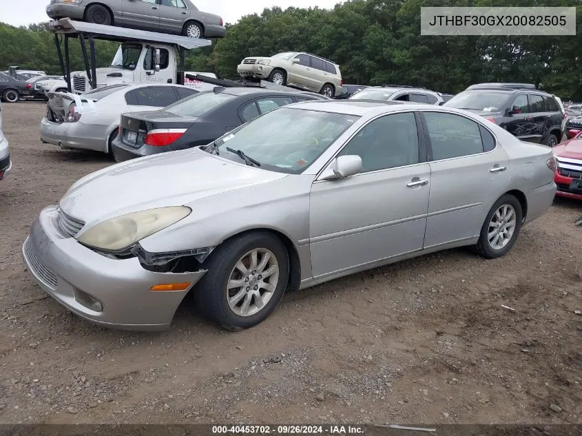 2002 Lexus Es 300 VIN: JTHBF30GX20082505 Lot: 40453702