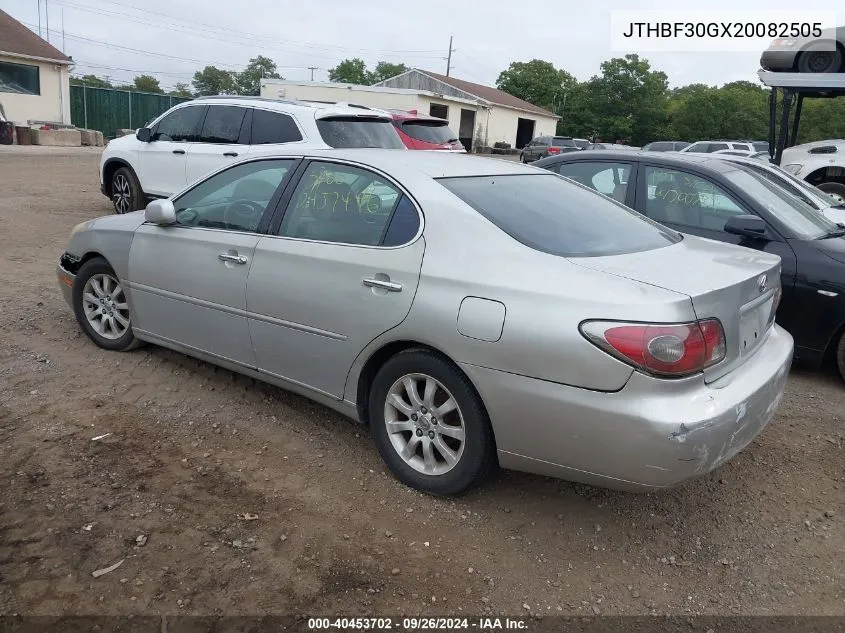 2002 Lexus Es 300 VIN: JTHBF30GX20082505 Lot: 40453702