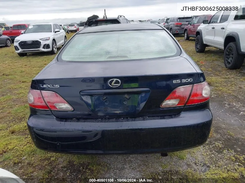 2002 Lexus Es 300 VIN: JTHBF30G625008338 Lot: 40501105