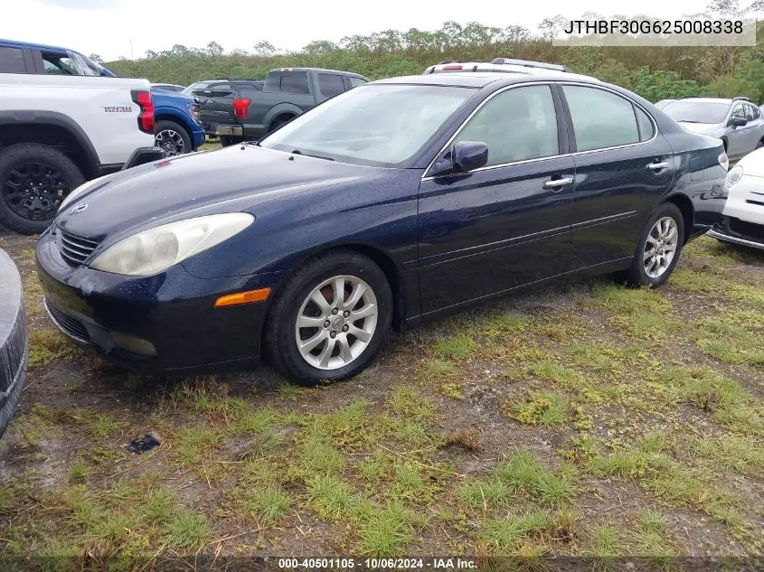 2002 Lexus Es 300 VIN: JTHBF30G625008338 Lot: 40501105