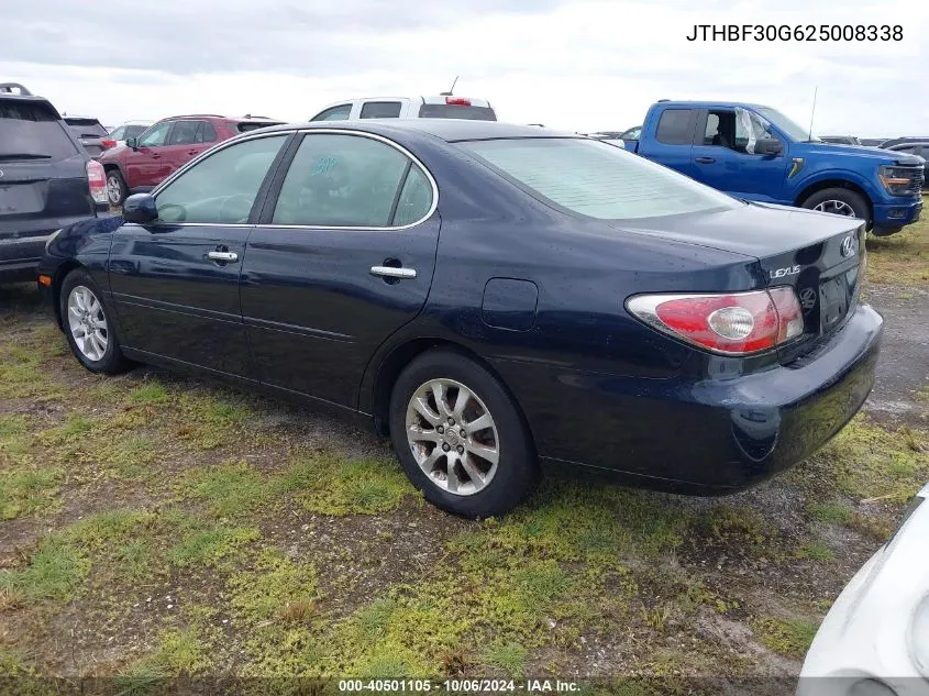 2002 Lexus Es 300 VIN: JTHBF30G625008338 Lot: 40501105