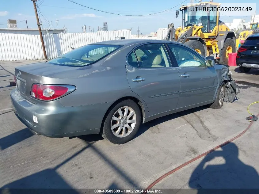 2002 Lexus Es 300 VIN: JTHBF30G620023449 Lot: 40509509