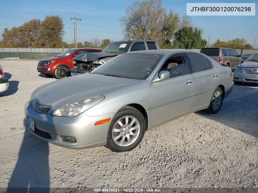 2002 Lexus Es 300 VIN: JTHBF30G120076298 Lot: 40675521